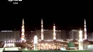 أذان العشاء من المسجد النبوي الثلاثاء 4-4-1435 المؤذن عصام بخاري