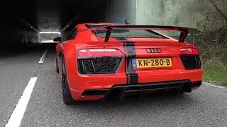 Audi R8 V10 Plus with QuickSilver Exhaust - Accelerations, LOUD Revs & Fly By + Tunnel!