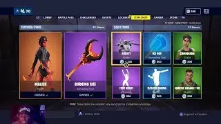 Fortnite Season 8 New Item Shop Buying The Malice & Burning Axe & The Laguna