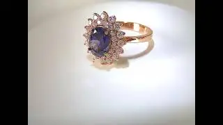 Zaffiro Diamanti Oro Rosa750