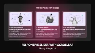 Create a Responsive Slider with Scrollbar using SwiperJS - Step-by-Step Tutorial | devRasen
