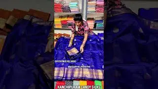 offer price pure Kanchipuram silk pure silk #pattusaree #viral #handloom #offersarees