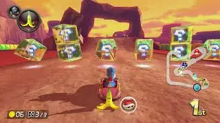 Mario Kart 8 Deluxe Blue Yoshi Gameplay (150cc Mirror Mode) on DLC Cherry Cup