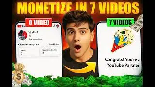I MONETIZED my Youtube channel in just 7 VIDEOS to PROVE it&rsquo;s not LUCK | How to grow youtube channel