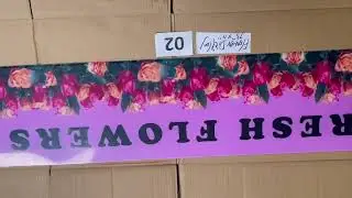 73 ins Commercial flower preservation display case FLOWERS1320 uses light box panels  FLOWERS1320-L