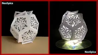 1 - Openwork Paper Folding Tower / Closing Twist: Double Level of Flat Pentagonal Faces