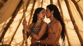 Hold still... I’m about finished, Apache said She let out a sigh, & he kissed her with passion