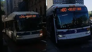 MTA BUS: 2012 New Flyer Xcelsior XD60 [4744] [4745] M34A- SBS & M60- SBS To LaGuardia Airport & PABT