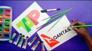 🔥 TAP Portugal VS QANTAS - How to draw logo #leomarianoartdrawing