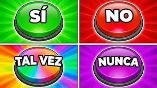 Elige un botón - ¿Sí, No, Tal vez o Nunca? 🟢🔴🟡🔵 Quiz Blitz