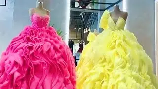 Unique Evening Gowns Bridal Floral Dresses Haute Couture Ball Dresses