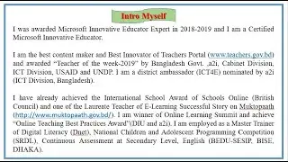 MIEE(2020-2021) self nomination Video.