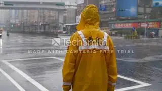 Rainy streets in Taipei - slow motion + music