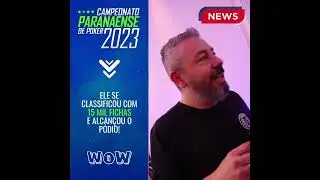 Classificou com 15 mil fichas e alcançou o pódio!