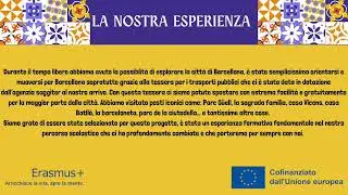 Mobilit&agrave; di breve termine a Barcellona. Esperienza di PCTO di E. Bernardi e A. Malospiriti.