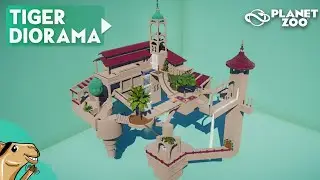 Floating Tiger Diorama - Planet Zoo Diorama Speedbuild - Miniature Monument Valley