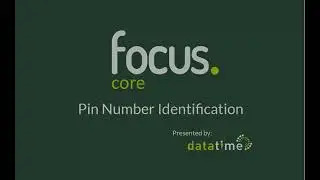 Focus Tutorial | Pin Number Identification