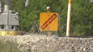 Work Zone ahead, the Advance Warning sign says - Amtrak P098-13 - Tri-Rail P666 - P669-13 - 7/13/25