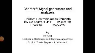 Chapter 5 : Signal Generators and Analysers, Solved question bank