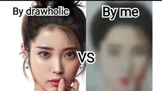 Drawholic vs Me. competition . Drawing IU  @drawholic #drawholic #vs #me #competition #drawing #IU