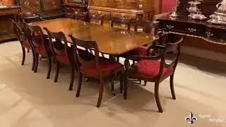 Vintage Dining Table & 10 dining chairs by William Tillman