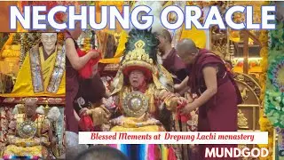 NECHUNG Oracle’s Sacred Blessings at Mundgod Drepung Lachi. #tibetanvlogger 