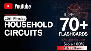 ONE SHOT Household Circuits Revision: Flash Card & ICSE !0th Grade Exam Prep #ICSEPhysics #EXAM