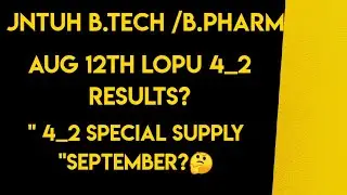 JNTUH 4_2 RESULTS UPDATE ||JNTUH RESULTS 2021 ||JNTUH UPDATES 2021 ||JNTUH B.TECH/B.PHARM4_2 RESULTS