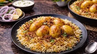 Restaurant Style Hyderabadi Egg Dum Biryani | Full Recipe | Food Lab Trails