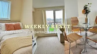 RESET VLOG 2024: DEEP Cleaning | Apartment tidying | Weekend vibes | Manchester living Ep1