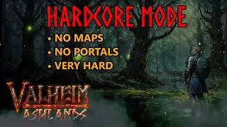 🔴 LIVE | Valheim Ashlands  | Hardcore mode | No Map No Portals Very Hard | SWAMPS