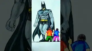 From WeakBatman to strongerBatman #ytshorts #art #stickman #storytelling