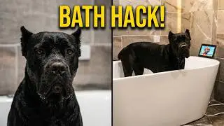 80 LB Cane Corso Stays CALM During Bath Time&hellip; Thanks to PAW Patrol! @PAWPatrolOfficial #animals