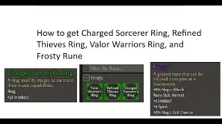How to get Charged Sorcerer Ring, Refined Thieves Ring, Frosty Rune, Etc in Roblox Rune Slayer!