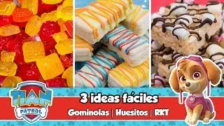 3 IDEAS FÁCILES | Gominolas, Huesitos y Barritas de cereal | Mesa dulce de Tián | PAW PATROL