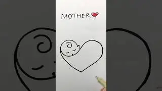Line art baby drawing on mother's day #drawing #lineart #mothersday