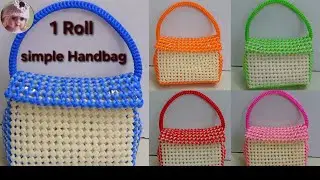 Simple Handbag Making tutorial for beginners//plastic wire koodai poduvathu eppadi//Nagas creative