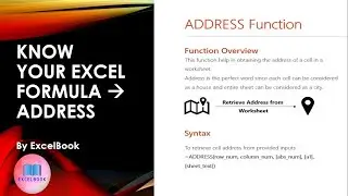 Address function in MS Excel