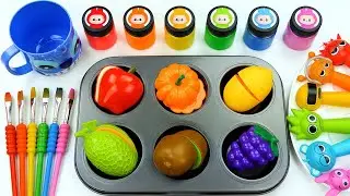 Satisfying Video l DIY How To Make Crazy Paint Fruits Fun Slime Sprunki & Lollipop Fruit Crunch ASMR