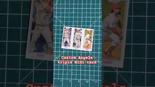 LA Angels triple mini custom card 👀 #baseballcards #angels #shorts #sportscards #custom