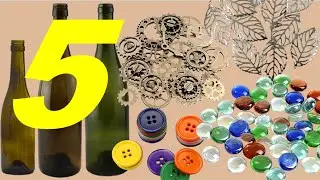 5 IDEIAS DECORAÇÃO GARRAFAS DE VIDRO - FAÇA E VENDA @luci buzo