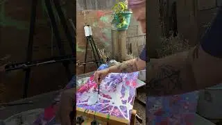 Pour Over Foam ~ Yummy! Art is GOOD for You! Painting in Process  #artist #painter #fluidartist