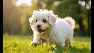 A fluffy Lhasa Apso puppy