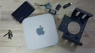 Как закрепить Mac Mini M4 на задней панели монитора с помощью кронштейна для аккуратной организац...