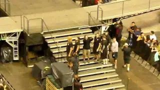 U2 360&deg;Tour. Staff starting the wave at Azteca Stadium. Mexico. May 14, 2011.