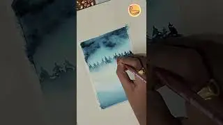 How to Paint Moody Misty Landscapes in Watercolor | Foggy Forest Tutorial for Beginners | Day 7/30