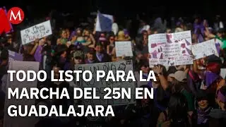 &iquest;C&oacute;mo est&aacute; la movilizaci&oacute;n previa a la marcha del 25N en Guadalajara, Jalisco?