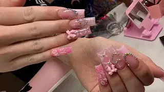 Valentines Glitter Nails | Acrylic Nails