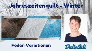 Feder-Variationen - Freihandquiltmuster des Jahreszeitenquilts