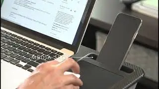 LapGear Home Office Pro Lap Desk with Wrist Rest, Mouse Pad, and Phone Holder - Black Carbon -